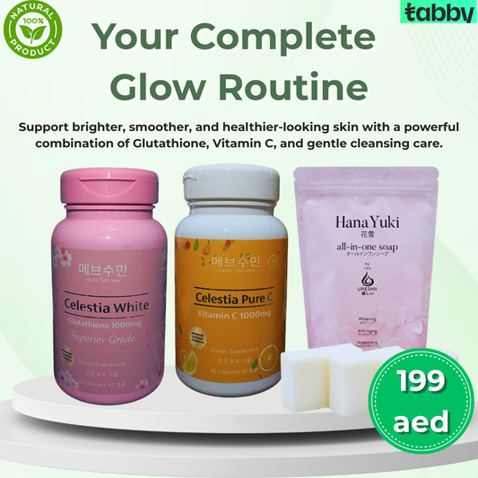 Complete Glow Routine Glutathione Vitamin C and Cleansing Soap Set