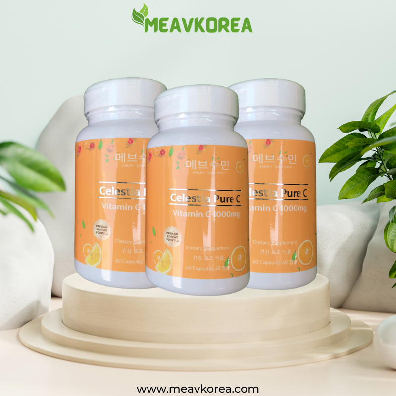 Celestia Pure C vitamin supplement 3 bottles immune support antioxidant capsules