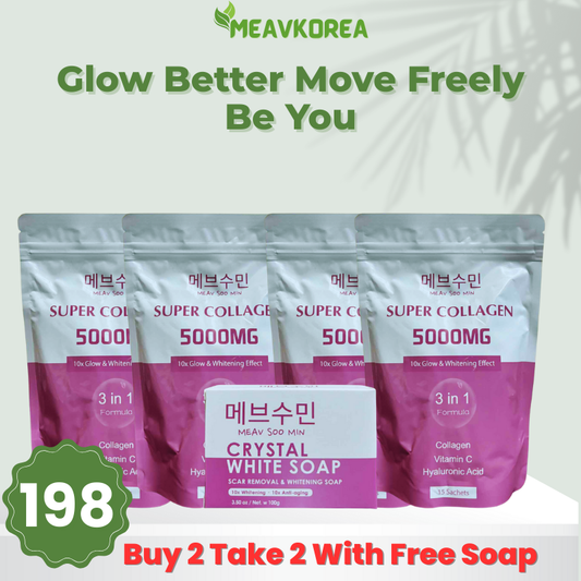 Super Collagen 5000mg buy 2 take 2 free with free crystal white soap supplement combo